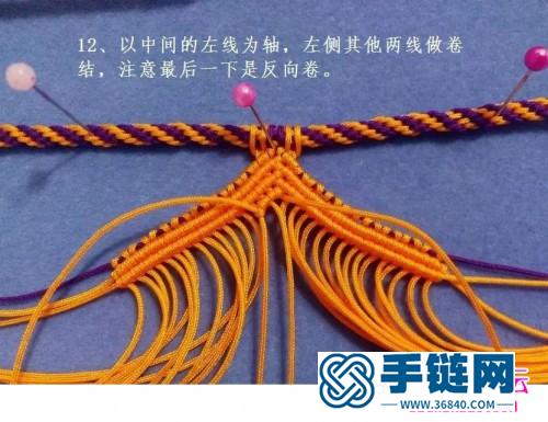 繩編印度風掛珠項鏈的詳細編制圖解