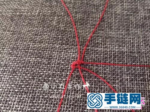 繩編純銀景泰藍民族風手鏈的詳細編制圖解