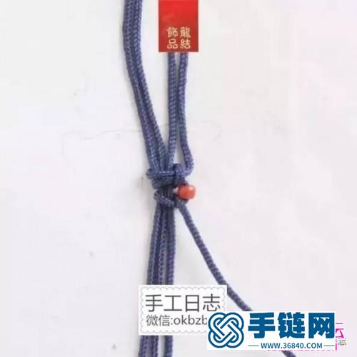 斜卷結串珠手鏈的編法步驟圖