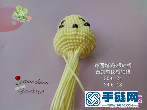 玉線繩編呆萌可愛的背書包小狗狗的詳細編結教程