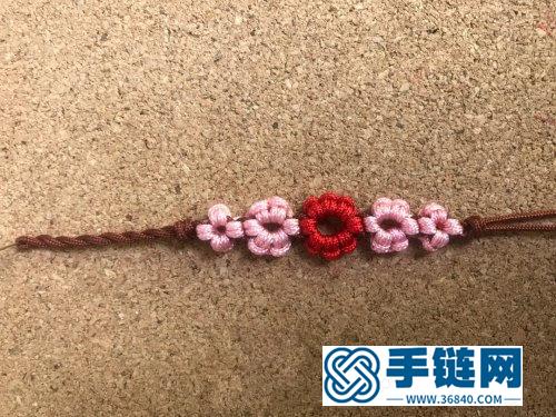 玉線桃花手鏈的詳細編制方法