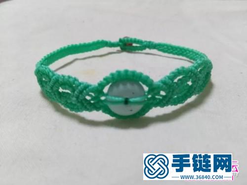 綠松石圓扣斜卷結(jié)手繩的詳細編制圖解