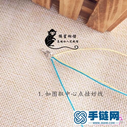 繩編四股結藝手繩的編制圖解