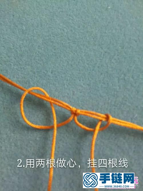 玉線葉子手繩的編織步驟圖