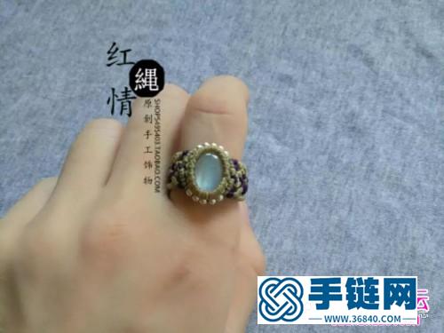 蠟線、銀珠、月光石戒指的詳細編制制作方法
