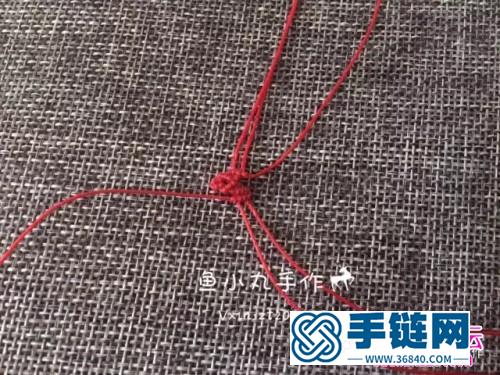 繩編純銀景泰藍民族風手鏈的詳細編制圖解