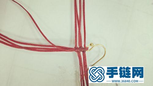扁蠟V型單珠耳環的詳細編制方法