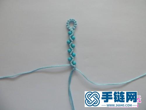 繩+串珠編手繩的編制教程