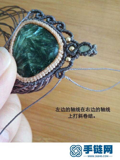中國結(jié)蠟線綠龍晶項鏈的詳細(xì)制作圖解