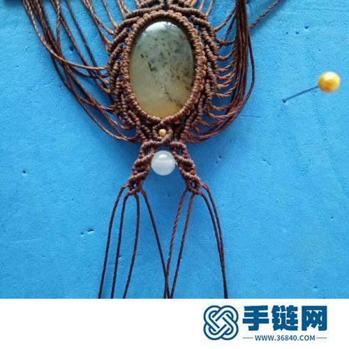 蠟線海洋玉髓項鏈吊墜的詳細制作圖解