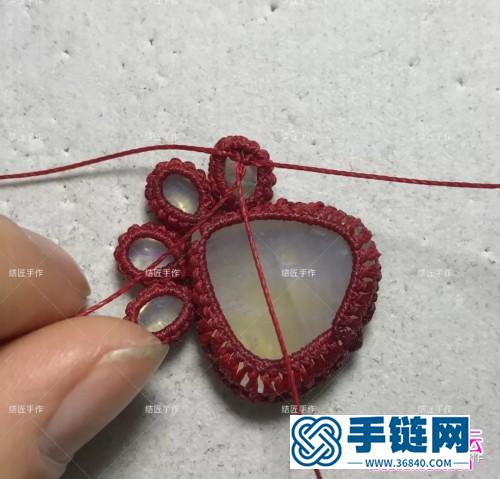月光石小爪子項鏈吊墜的詳細編制圖解（結匠手作）