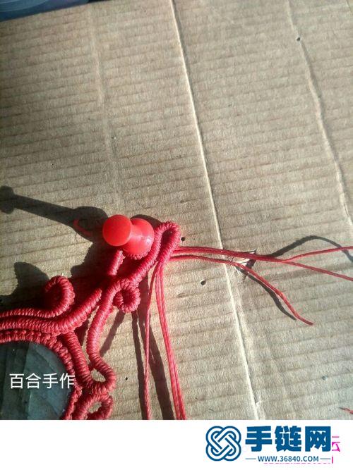 繩編紅鹿包石胸針的詳細(xì)編制圖解