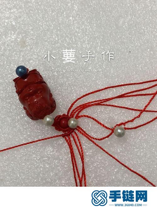 繩編天使翅膀朱砂生肖鑰匙扣掛飾的詳細編制教程