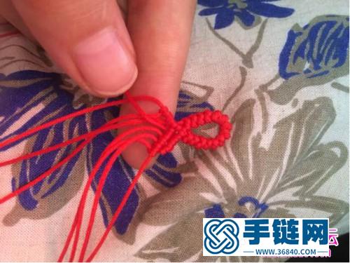 玉線繩編紅瑪瑙珠子斜卷結(jié)手繩的詳細(xì)編制教程
