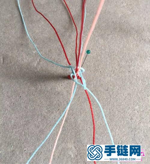 南美蠟線編制的男款手繩的編法