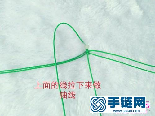 玉線繩編翠綠楓葉的制作步驟圖