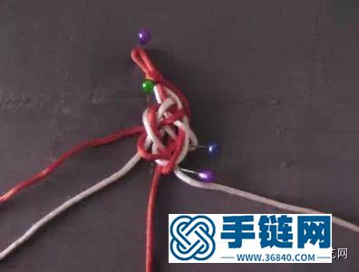 玉線雙色手鏈的制作步驟圖
