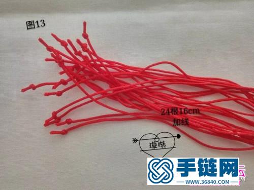 用繩編戴帽子乖乖兔的詳細(xì)編制圖解