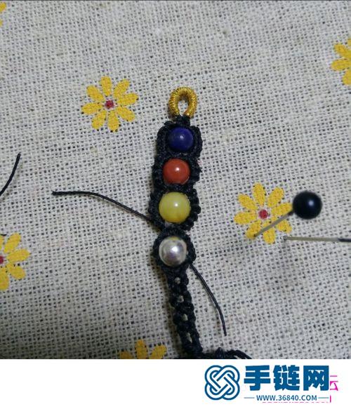 繩編花粉蜜蠟平安扣項鏈的詳細編制圖解