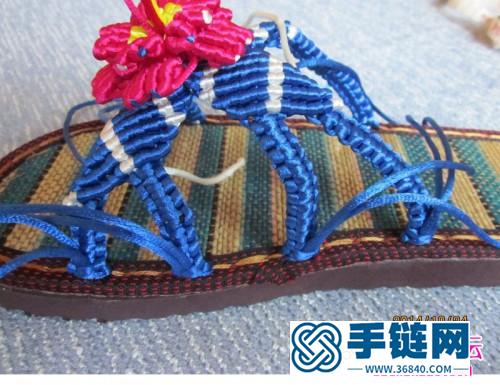 繩編碧桃花拖鞋的詳細制作教程
