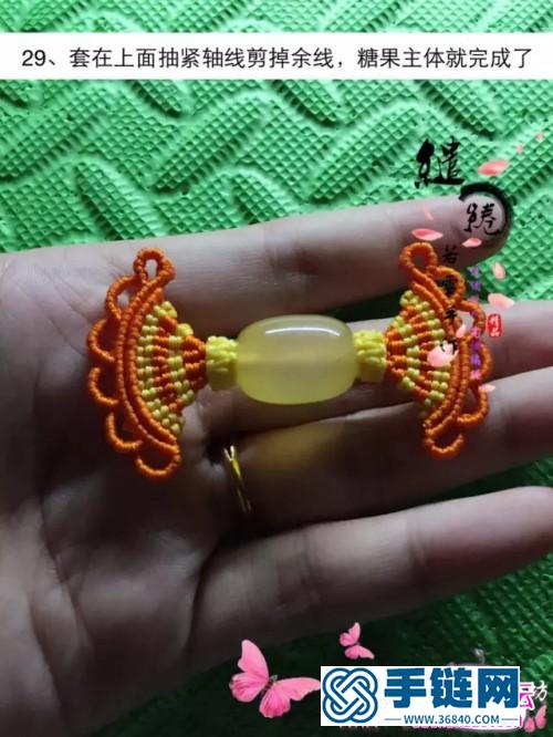 編繩粉嫩嫩糖果桶珠項鏈的詳細制作圖解