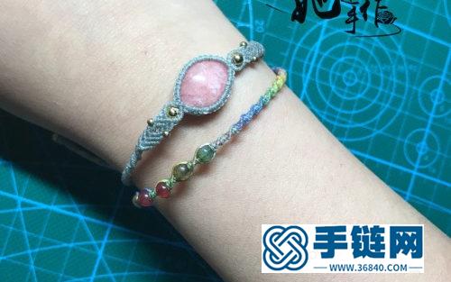 雙層包石串珠手繩的詳細編制方法