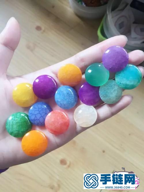 繩編爆花瑪瑙粉妝手鏈的詳細制作圖解