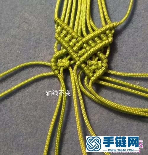 包石串珠斜卷結手繩的詳細編制教程