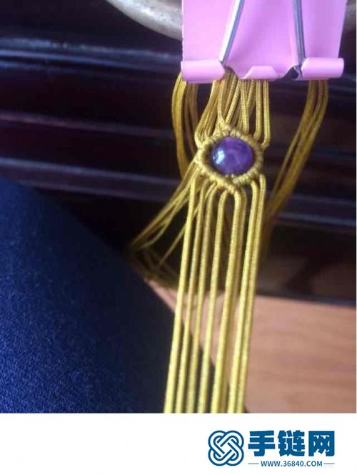 玉線串珠手鏈的編制方法