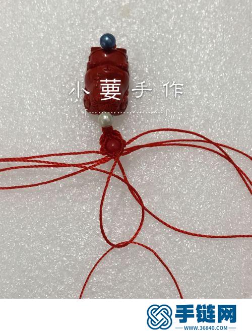 繩編天使翅膀朱砂生肖鑰匙扣掛飾的詳細編制教程