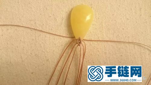 豎孔小蜜蠟項鏈吊墜的詳細編織教程