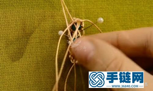 玉線串珠戒指的詳細編制教程