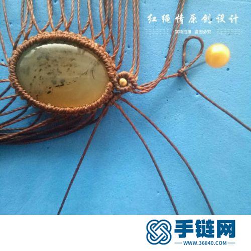 蠟線海洋玉髓項鏈吊墜的詳細制作圖解