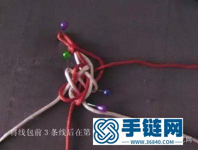 玉線雙色手鏈的制作步驟圖