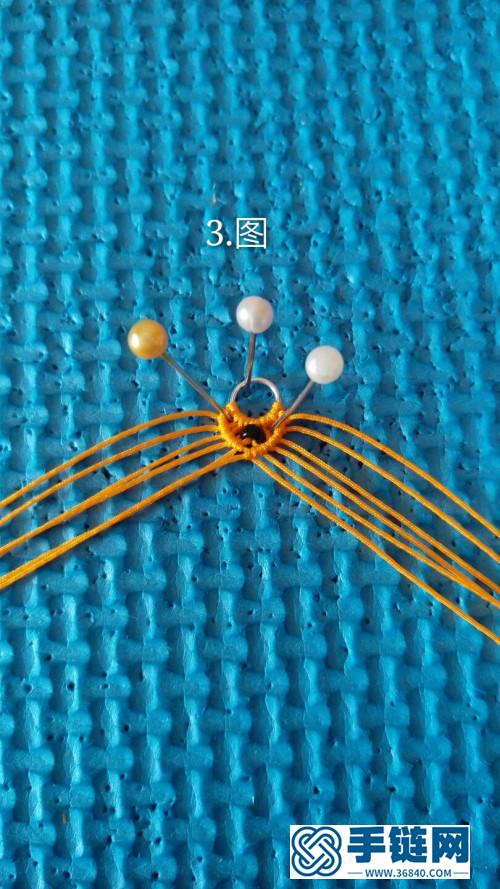 玉線米珠小小魚掛件的編制教程