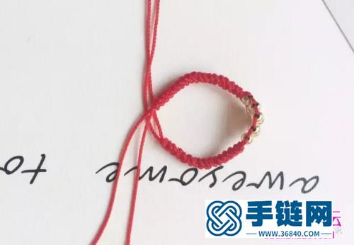 金珠和股線編繩金珠戒指的制作圖解