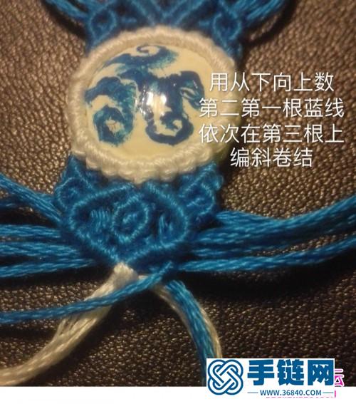 繩編青花瓷中國(guó)風(fēng)耳墜的詳細(xì)制作圖解
