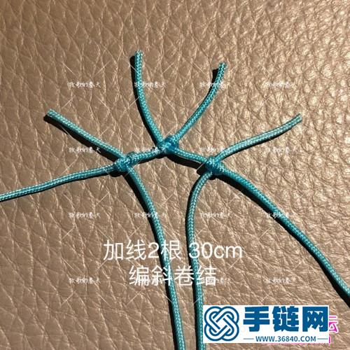繩編玉線掛飾心鎖的的詳細編制圖解
