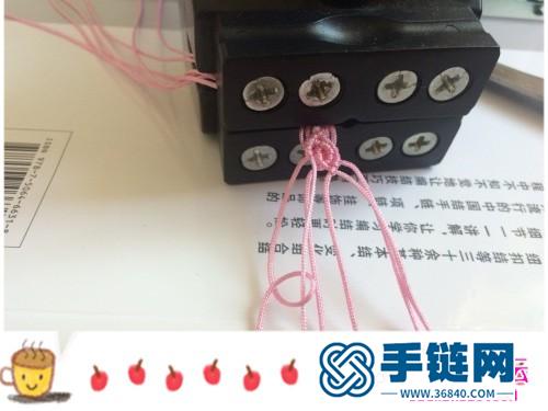 玉線串珠粉愛(ài)手鏈的詳細(xì)制作教程
