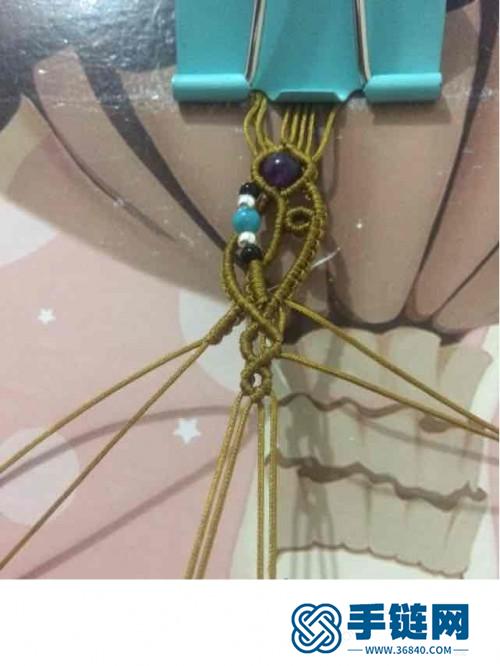 玉線串珠手鏈的編制方法
