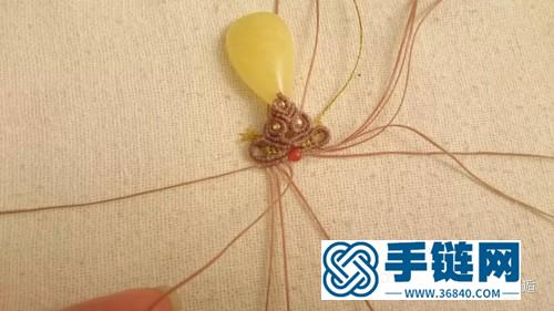 豎孔小蜜蠟項鏈吊墜的詳細編織教程