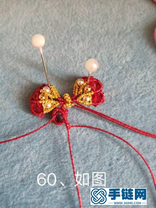 金線金銀珠蝴蝶耳環的詳細制作教程