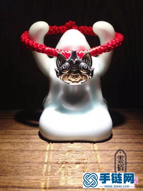 繩編小瓦貓紅繩的制作步驟圖