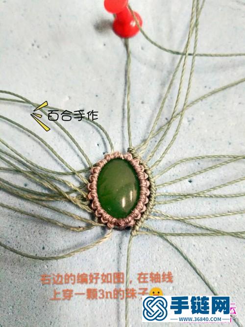 綠茵包石耳墜的詳細(xì)制作步驟圖（百合手作）