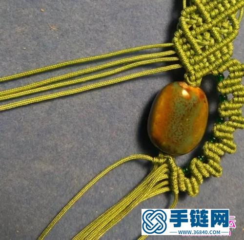 包石串珠斜卷結手繩的詳細編制教程