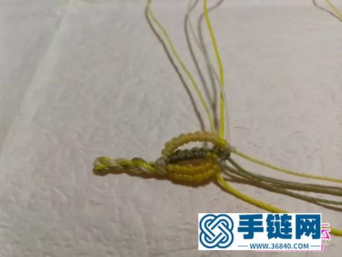 編繩麥浪斜卷結手繩的詳細編制教程