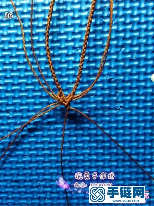 繩編淚滴月光石項鏈的詳細編制教程