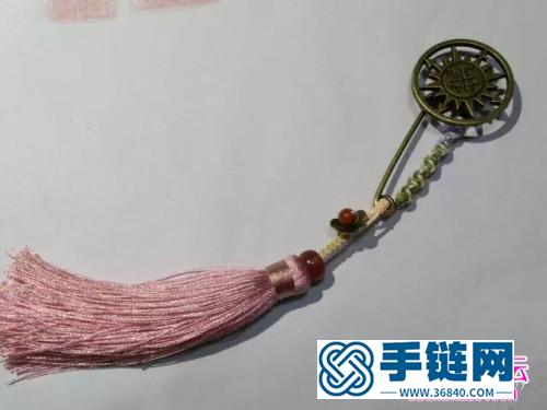 編繩流蘇胸針的制作圖解