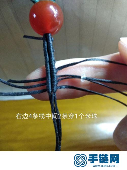 扁蠟單珠復古鑰匙小掛飾的制作方法
