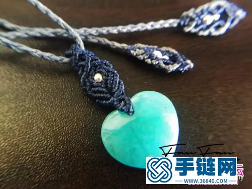 繩編有孔吊墜扣頭的編法圖解